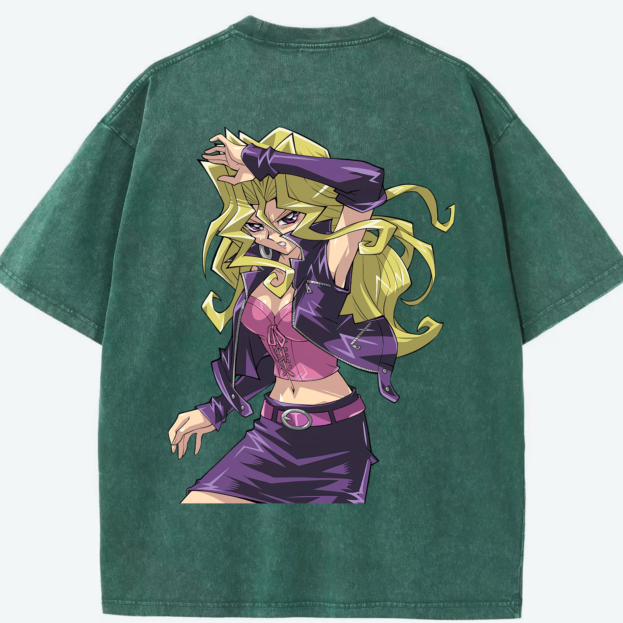 （画像用） 遊☆戯☆王 Yu-Gi-Oh! 綿100% ヴィンテージ風 半袖Tシャツ（背面プリント）